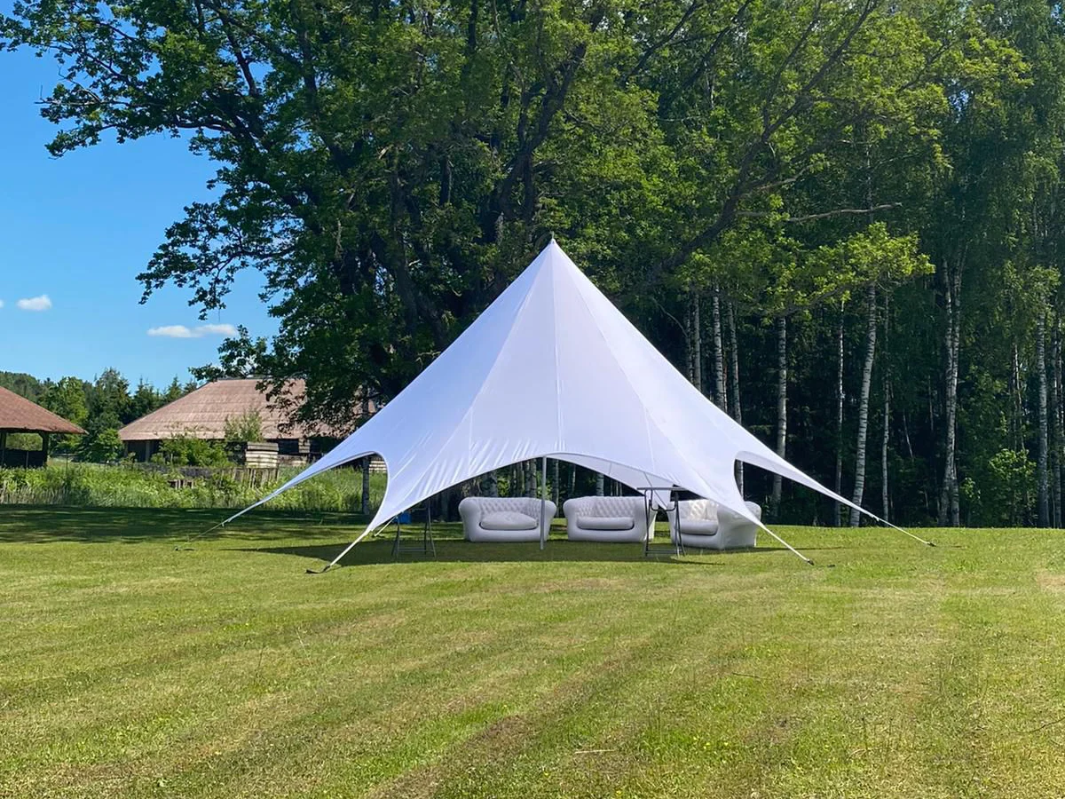 Kalna Raskumi, Viesu nams, Vecpiebalga, Alauksta ezers | Tent Zvaigzne for rent by the lake